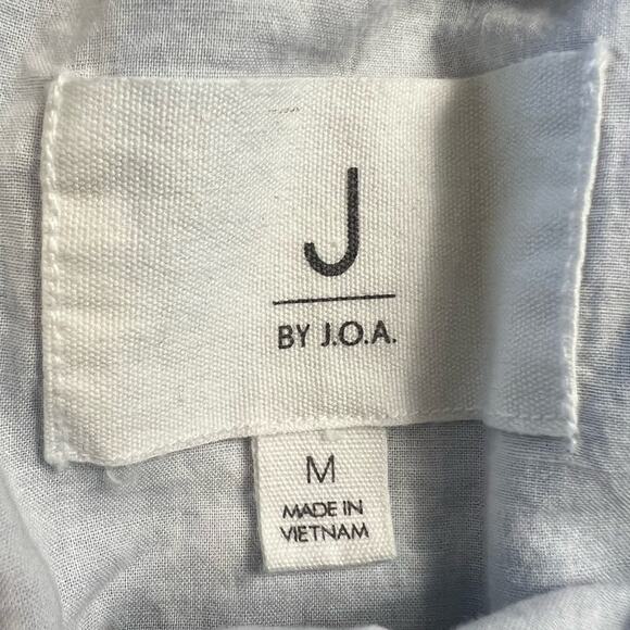 JOA Women's Medium Off The Shoulder Strapless Blue Embroidered Flower - Picture 8 of 9